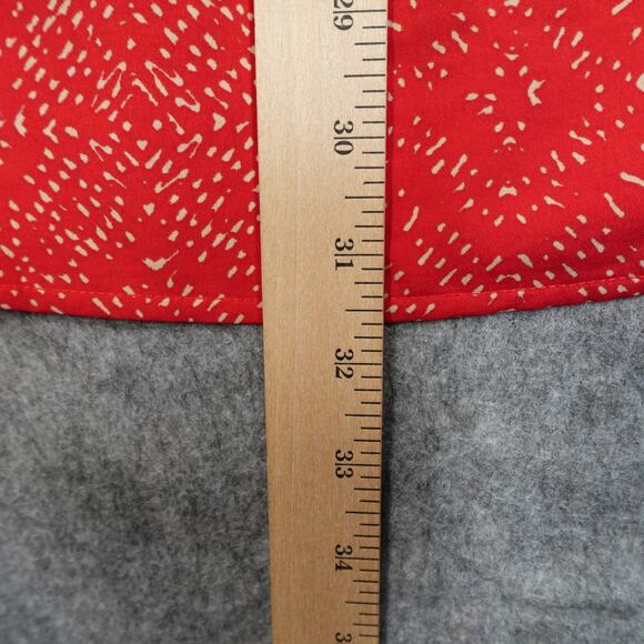 Ralph Lauren Top Womens 1X Tunic Red Long Sleeve Half Button Blouse Speckled - Picture 7 of 8